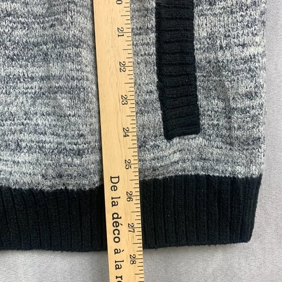 American Eagle Mens Sweater XLT (Fits Large) Gray Heather Button Up Long Sleeve - Picture 5 of 6